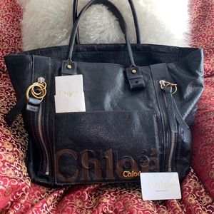 Black Chloe Eclipse commuter tote